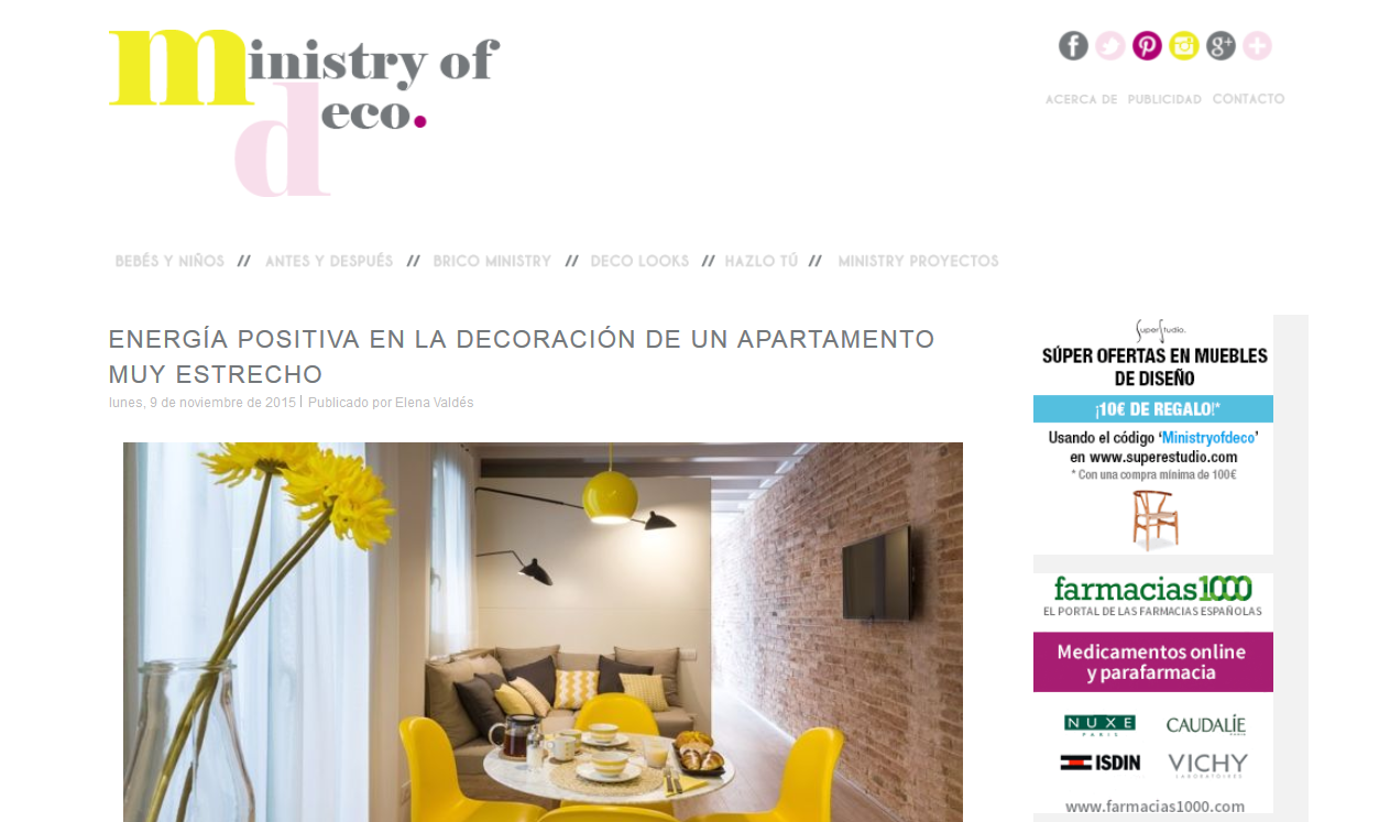 Consigue 5€ de descuento por ser seguidor de Ministry of Deco